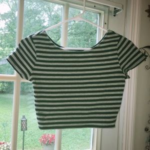 Fitted Striped Crop top